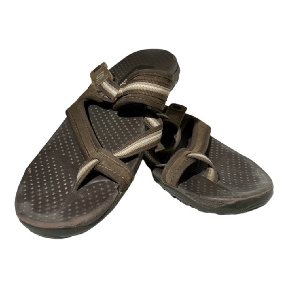 Skechers Womens Outdoor Lifestyle Toe Loop Slip On Sandals Brown Size 9